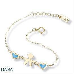 Bracciali Dana Baby bebè maschio e cuori BRBFC20OGSUL13E2