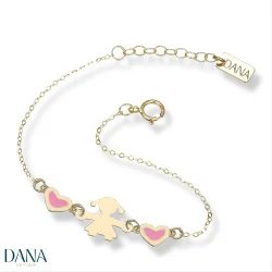 Bracciali Dana Baby bebè femmina e cuori BRBFC19OGSPL13E2