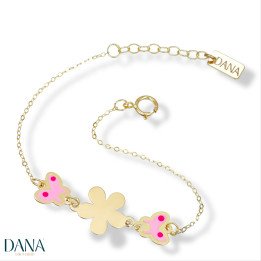 Bracciali Dana Baby fiore e farfalle BRBFC24OGSPL13E2