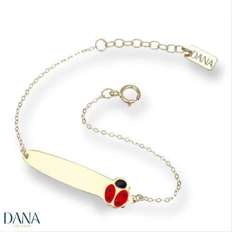 Bracciali Dana Baby targa e coccinella BRBFC02OGSRL13E2