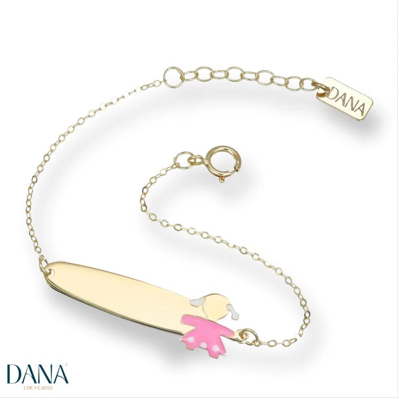 Bracciali Dana Baby targa e bebè femmina BRBFC04OGSPL13E2