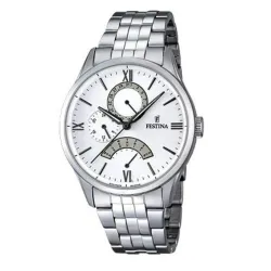 Orologio Festina retrograde quadrante bianco indici
