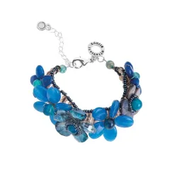 Bracciale con agata,madreperla e cristalli 500244B - orola.